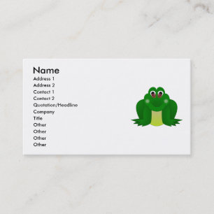 Cool Hippie Frog Business Card