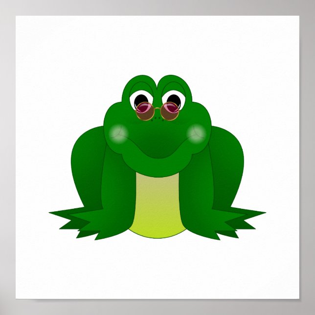 Cool Hippie Frog Poster (Front)