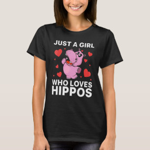 Cool Hippo For Women Girls Hippopotamus Safari Zoo T-Shirt