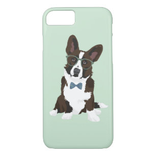 Cool Hipster Cardigan Welsh Corgi for Dog Lovers Case-Mate iPhone Case