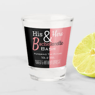 Cool His & Hers Combo Bachelor/ette Personalized Shot Glass