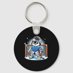 Cool Hockey Goalie Penguin – Funny Winter Sports D Keychain