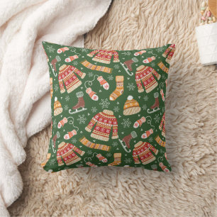 cool holiday winter season throw pillow