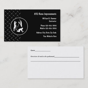 Cool Home Improvements Quote Business Cards