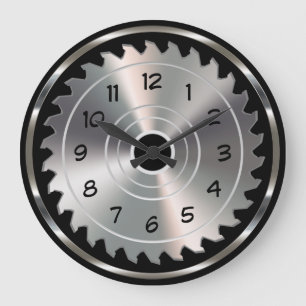 Cool Hommes Circulaire Saw Blade Look Horloges mur