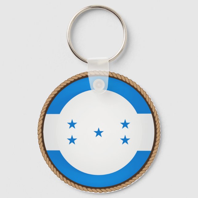Cool Honduras Flag Seal Keychain (Front)