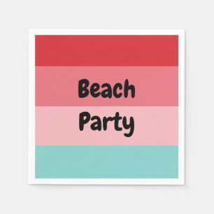 Cool Horizontal Striped Beach Party Napkin