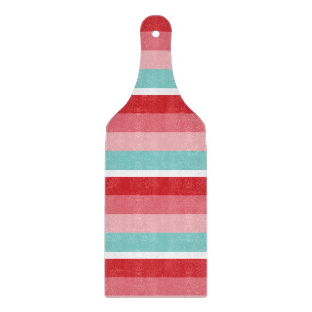 Cool Horizontal Striped Cutting Board (Front)