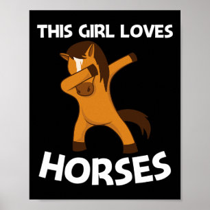 Cool Horse For Girls Kids Dabbing Pony Saddlebred  Poster