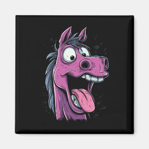 Cool Horse Showing Tongue Horses Riding On Horseba Magnet