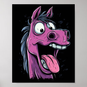 Cool Horse Showing Tongue Horses Riding On Horseba Poster
