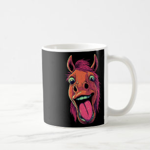 Cool Horse Showing Tongue Horses Riding On Horseck Coffee Mug