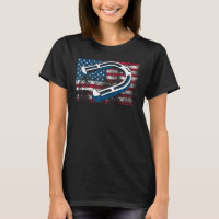 Cool Horseshoe Pitching USA Flag Funny US Pitcher