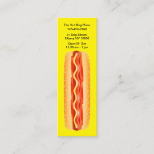 Cool Hot Dog Theme Compact Business Cards