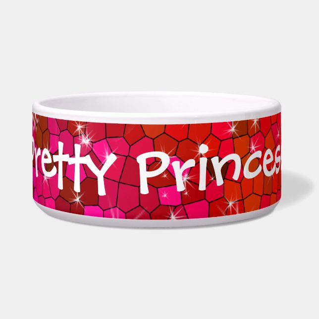 Cool Hot Pink Glitter Rhinestone Animal Print Name (Front)
