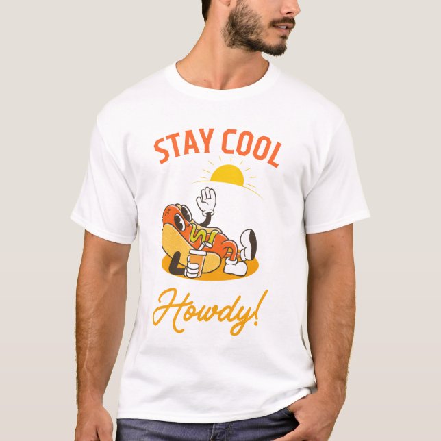 Cool Hotdog Summer Vibes Tee (Front)