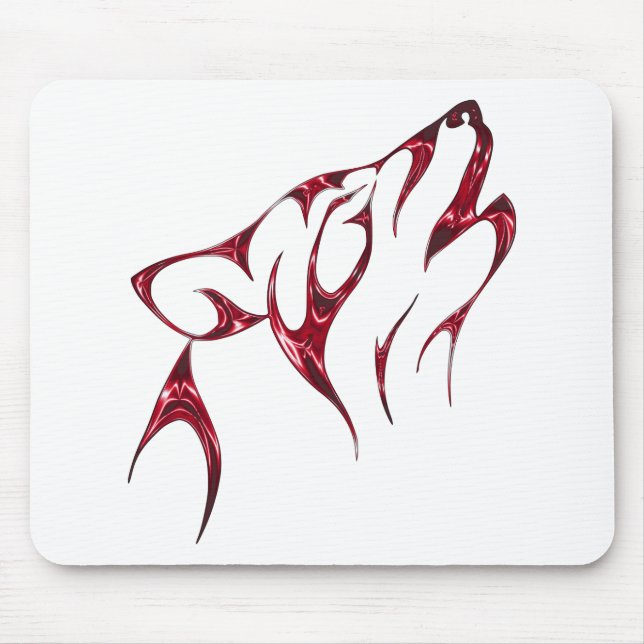 Cool Howling Wolf / Wolves Mouse Pad (Front)