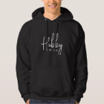 Cool hubby hoodie for husband<br><div class="desc">Cool hubby hoodie for husband. Cool couples' gift idea for wedding or anniversary. Personalize with your own custom date. Stylish design with script typography. Black and white or custom colour. Create unique presents for your other half or soulmate.</div>