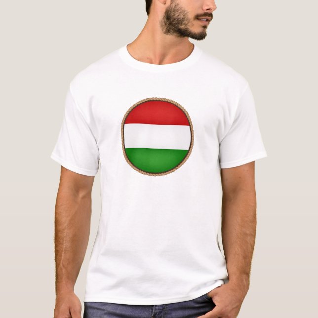 Cool Hungary Flag Seal T-Shirt (Front)