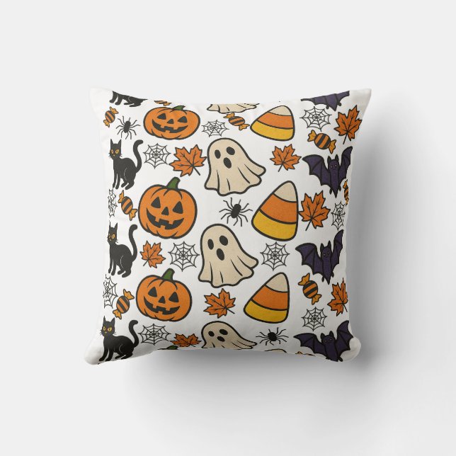 cool hunted   throw pillow (Back)