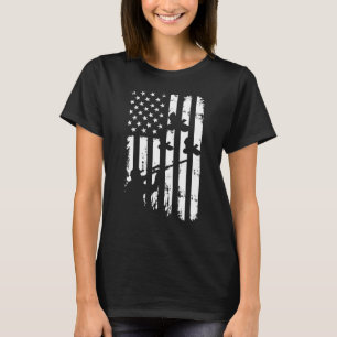 Cool Hunters Distressed Vintage Usa Flag Duck Hunt T-Shirt