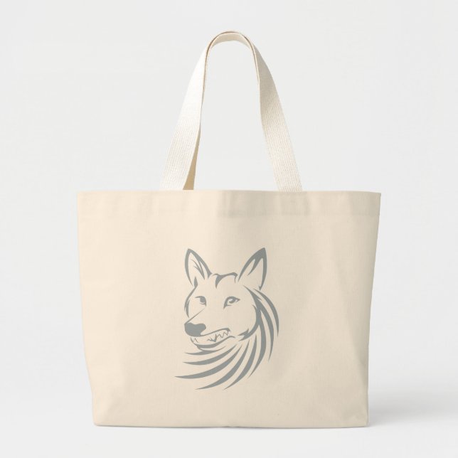 Cool Hunting Coyote Logo Large Tote Bag (Front)