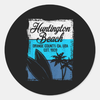 Cool Huntington Beach 2019 Surfing Competitions  Classic Round Sticker