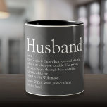 Cool Husband Definition Modern Grey Two-Tone Coffee Mug<br><div class="desc">Personalize for your special husband to create a unique gift for birthdays, anniversaries, weddings, Christmas or any day you want to show how much he means to you. A perfect way to show him how amazing he is every day. You can even customize the background to their favourite colour. Designed...</div>