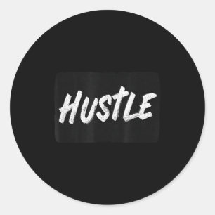 Cool Hustle Emblem For Adults And Kids  Classic Round Sticker