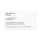 Cool HVAC double face Cartes de visite