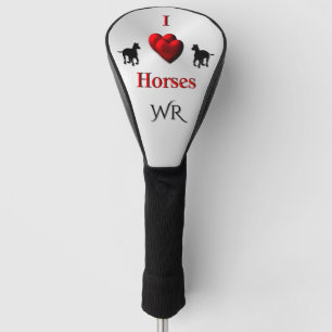 Cool I Heart Horses Design Golf Head Cover