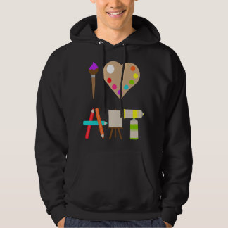 COOL I LOVE ART FUN COLORFUL FUTURE ARTIST AND CRA HOODIE