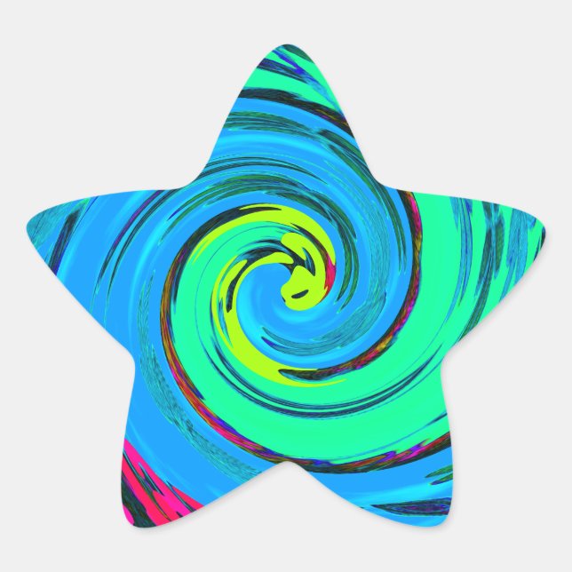 Cool I Love Hawaii: Floral Pop Art pattern Design Star Sticker (Front)