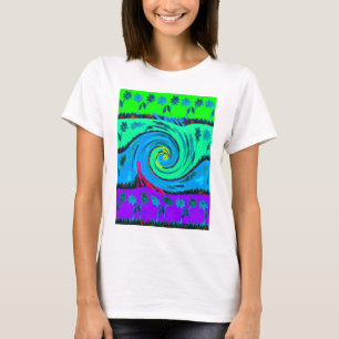 Cool I Love Hawaii: Floral Pop Art pattern Design T-Shirt