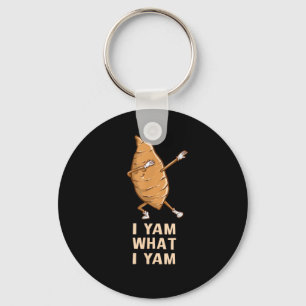 Cool I Yam What I Yam - Funny Dabbing Fan Dancer Keychain