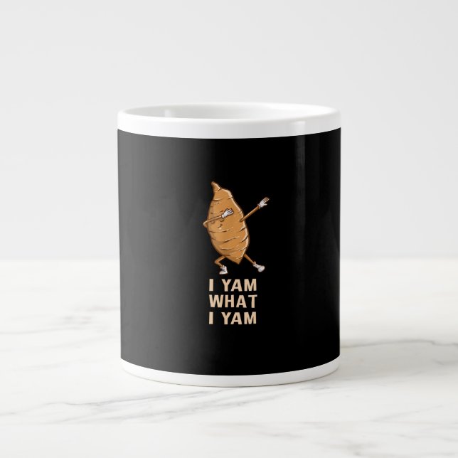 Cool I Yam What I Yam - Funny Dabbing Fan Dancer  Large Coffee Mug (Front)