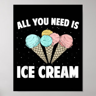 Cool Ice Cream Costume For Men Women Kids Adult Ic Poster