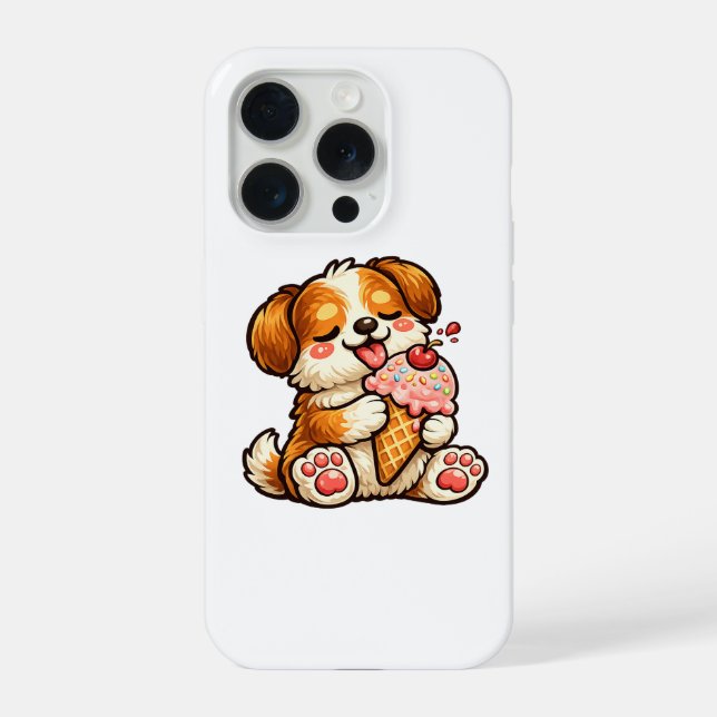 Cool Ice Cream Dog iPhone Case (Back)