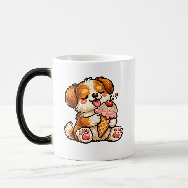 Cool Ice Cream Dog Magic Mug (Left)