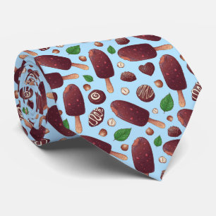 cool ice cream pattern tiled  tie