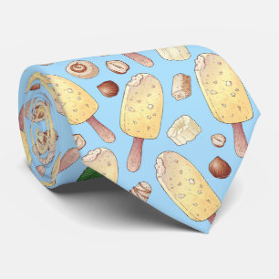 cool ice cream pattern tiled  tie