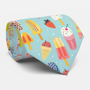 Cool ice cream tiled pattern tie