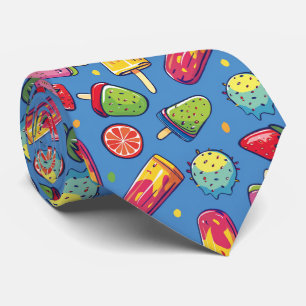 Cool ice cream tiled pattern tie