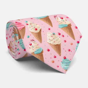Cool ice cream tiled pattern  tie