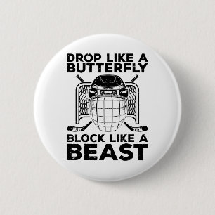Cool Ice Hockey Art For Men Women Goalie Hockey Lo 2 Inch Round Button