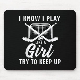 Cool Ice Hockey For Women Girls Field Hockey Lover Mouse Pad
