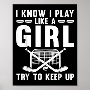 Cool Ice Hockey For Women Girls Field Hockey Lover Poster
