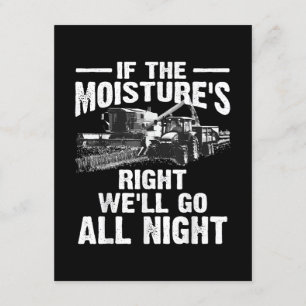 Cool If The Moisture's Right Farmer Gift Funny Far Enclosure Card