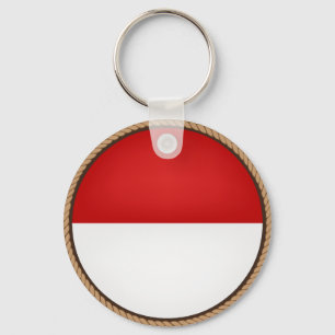 Cool Indonesia Flag Seal Keychain