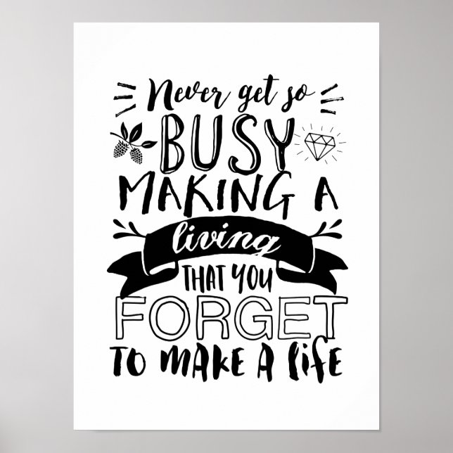 Cool Inspirational Citation Poster Live Life Fulle (Devant)